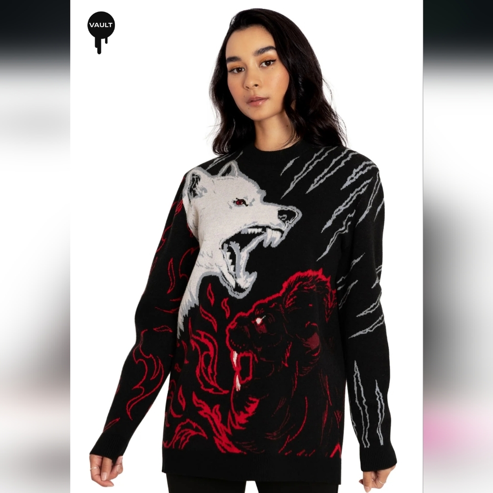 Rare NWT Stark Game of Thrones Graphic Sweater M/L